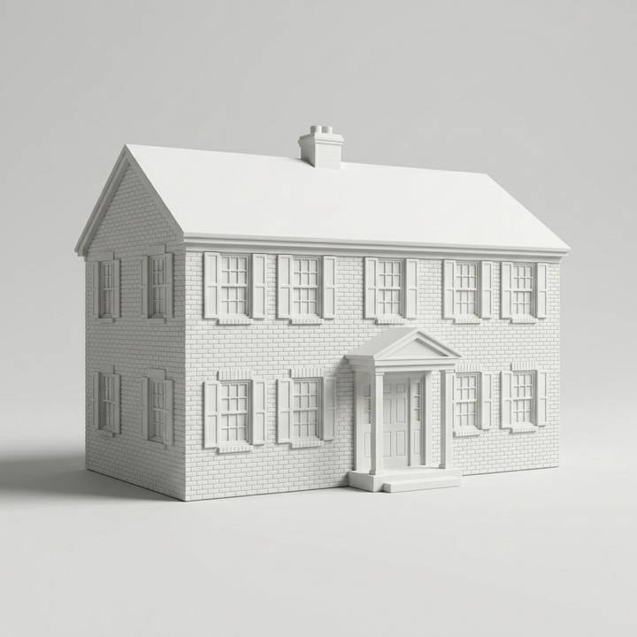 Custom Sculpted Ceramic House