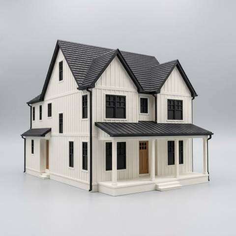A free preview: the same house as a multicolor keepsake