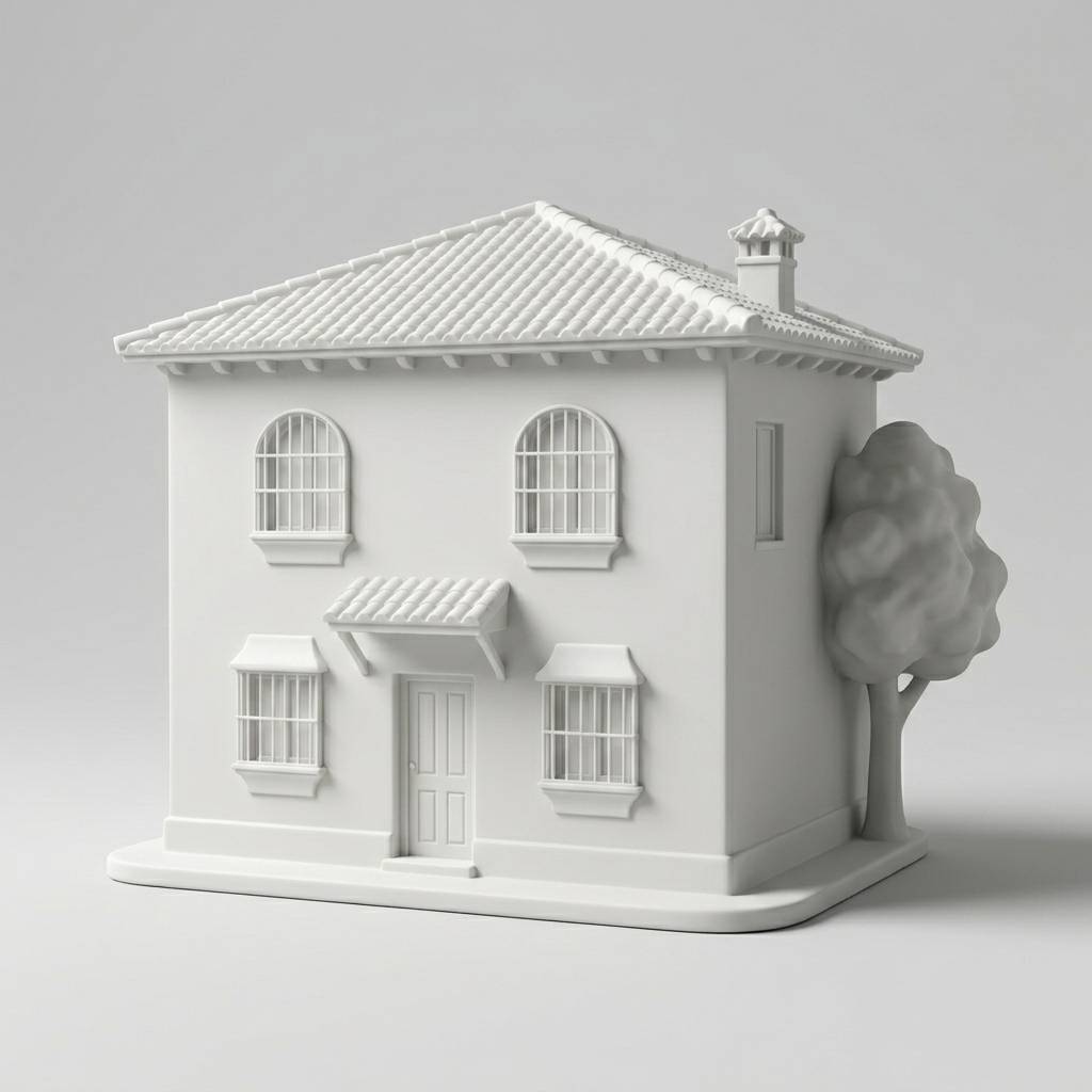 Custom Sculpted Ceramic House example 9 of 10