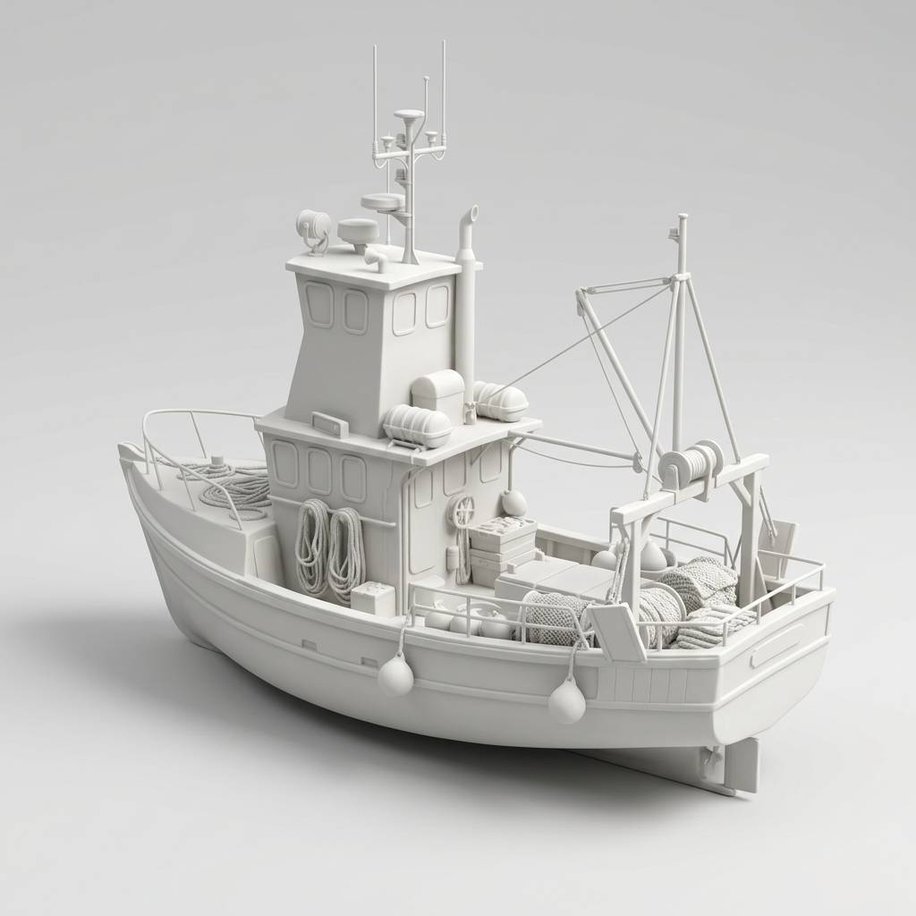 Custom Sculpted Ceramic Boat example 7 of 10