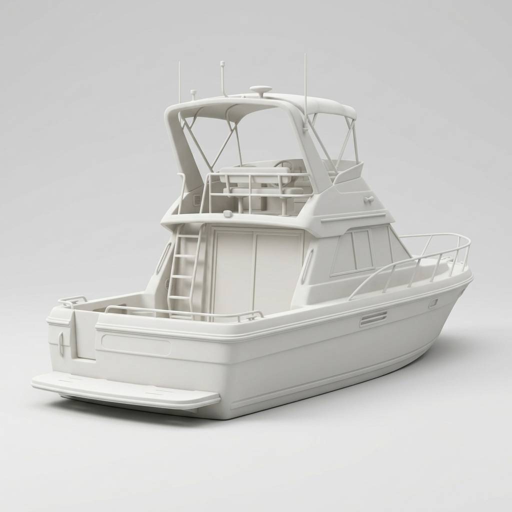 Custom Sculpted Ceramic Boat example 3 of 10