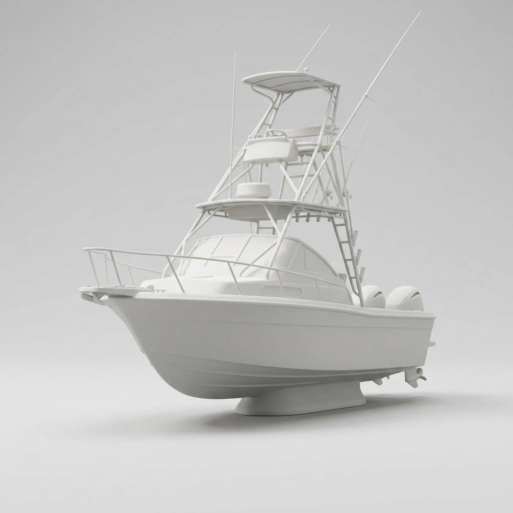 Custom Sculpted Ceramic Boat example 4 of 10