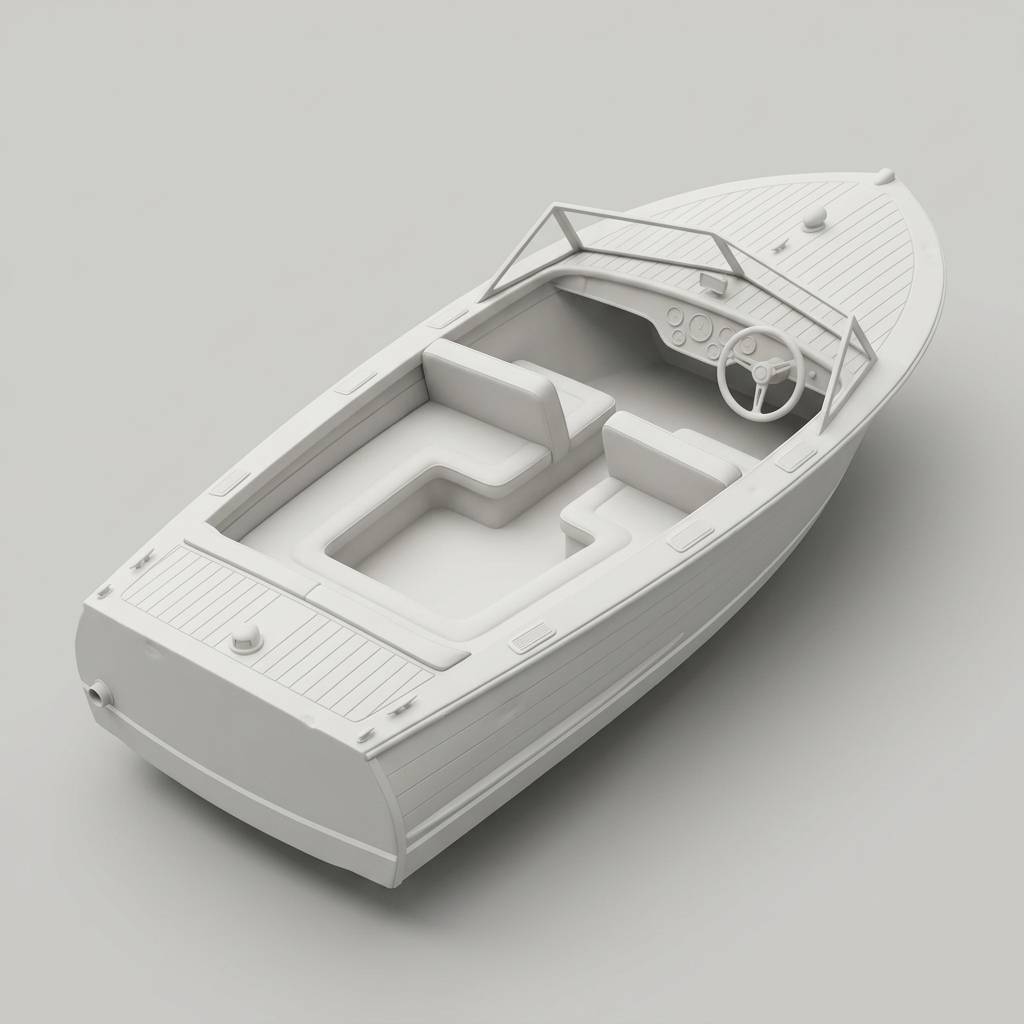 Custom Sculpted Ceramic Boat example 5 of 10