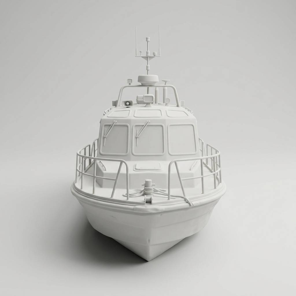 Custom Sculpted Ceramic Boat example 6 of 10